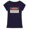 front-womens-extended-shoulder-t-shirt-navy-199-a99f-1000x.png Warnschild: Danger! Do not touch this! - Womens Extended Shoulder T-Shirt