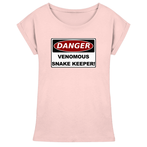 Warnschild: Danger! Venomous Snake Keeper! - Womens Extended Shoulder T-Shirt