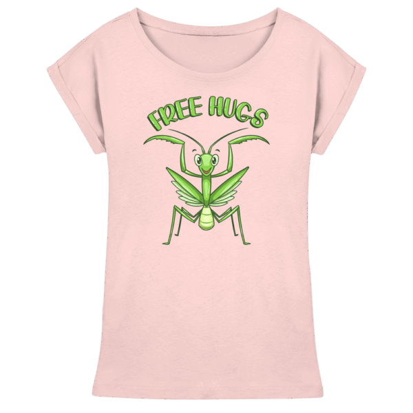 'Free Hugs' - Gottesanbeterin - Womens Extended Shoulder T-Shirt