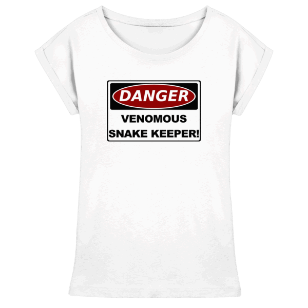 Warnschild: Danger! Venomous Snake Keeper! - Womens Extended Shoulder T-Shirt