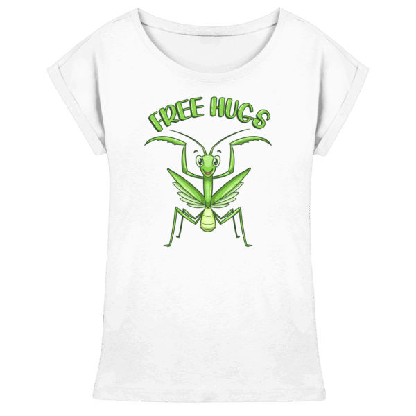 'Free Hugs' - Gottesanbeterin - Womens Extended Shoulder T-Shirt