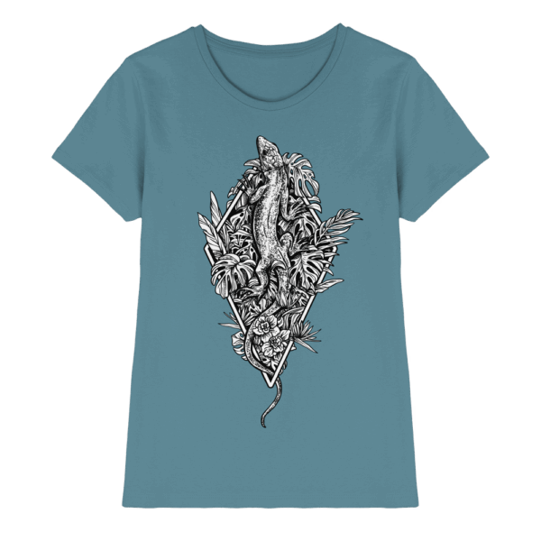 Baumeidechse geometric Art - Ladies Premium Shirt