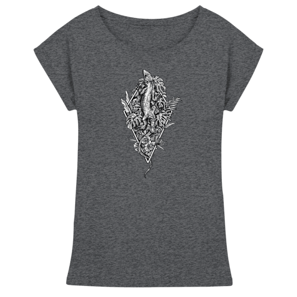 Baumeidechse Geometric Art - Womens Extended Shoulder T-Shirt