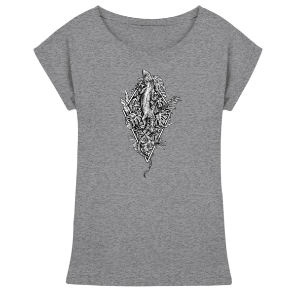 Baumeidechse Geometric Art - Womens Extended Shoulder T-Shirt