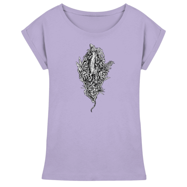 Baumeidechse Geometric Art - Womens Extended Shoulder T-Shirt