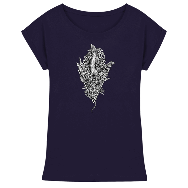 Baumeidechse Geometric Art - Womens Extended Shoulder T-Shirt