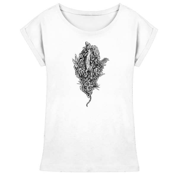Baumeidechse Geometric Art - Womens Extended Shoulder T-Shirt