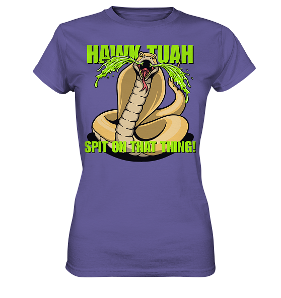 front-ladies-premium-shirt-675f9b-558x-1.png HAWK TUAH - Spit on that thing! - YELLOW - - Ladies Premium Shirt