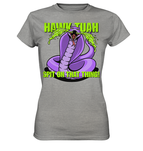 front-ladies-premium-shirt-9b9d9d-558x-3.png HAWK TUAH - Spit on that thing! - PURPLE - - Ladies Premium Shirt
