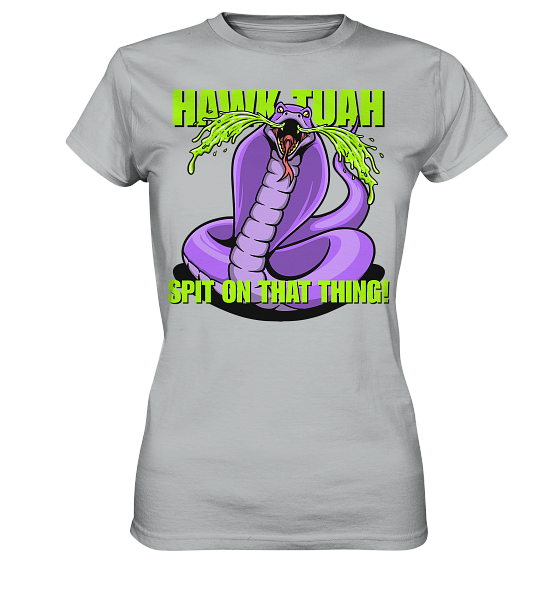 front-ladies-premium-shirt-c0c3c4-558x-3.png HAWK TUAH - Spit on that thing! - PURPLE - - Ladies Premium Shirt