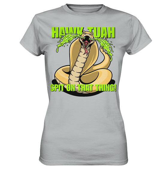 front-ladies-premium-shirt-c0c3c4-558x-4.png HAWK TUAH - Spit on that thing! - YELLOW - - Ladies Premium Shirt