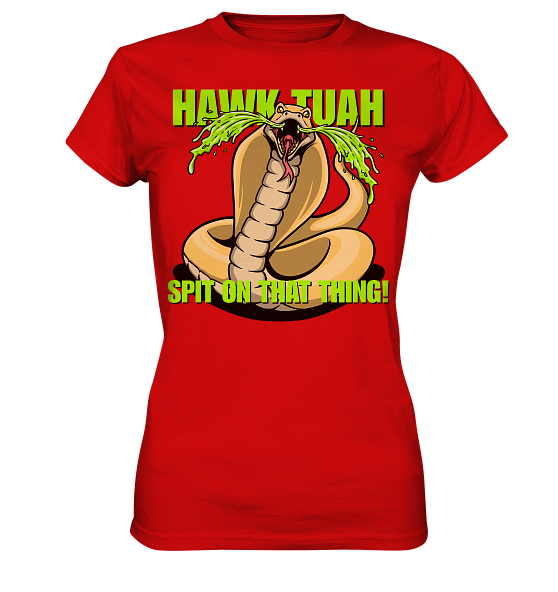 front-ladies-premium-shirt-d30b0d-558x-3.png HAWK TUAH - Spit on that thing! - YELLOW - - Ladies Premium Shirt
