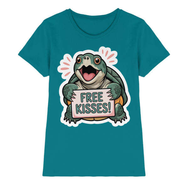 Schnappschildkröte 'Free Kisses!' - Ladies Premium Shirt