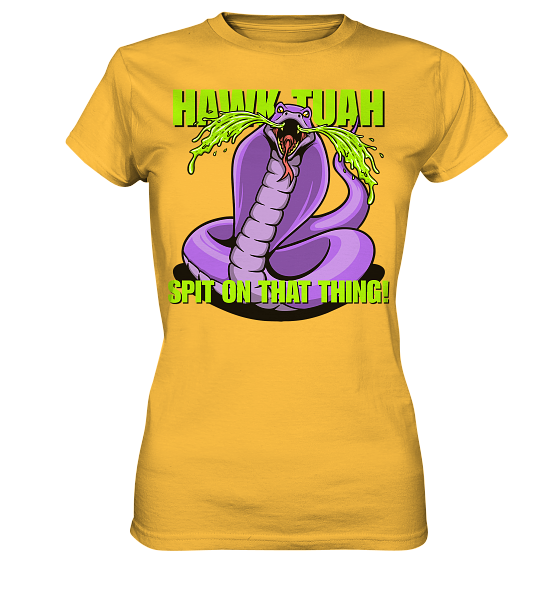front-ladies-premium-shirt-ffc145-558x-2.png HAWK TUAH - Spit on that thing! - PURPLE - - Ladies Premium Shirt