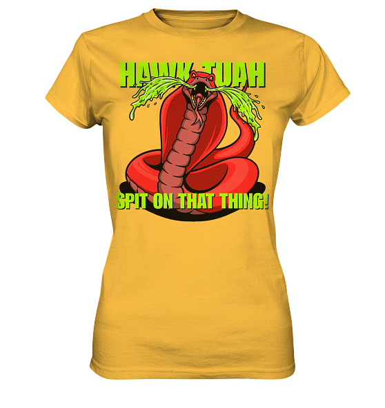 front-ladies-premium-shirt-ffc145-558x-3.png HAWK TUAH - Spit on that thing! - RED - - Ladies Premium Shirt