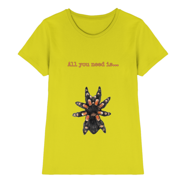front-ladies-premium-shirt-pixel-lime-640-1c04-1000x.png All you need is... tarantula - Ladies Premium Shirt