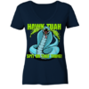 HAWK TUAH! Spit on that thing! - blue - - Ladies V-Neck Shirt