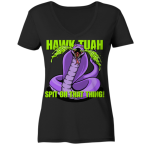 front-ladies-v-neck-shirt-272727-558x-1.png HAWK TUAH - Spit on that thing! - PURPLE - - Ladies V-Neck Shirt