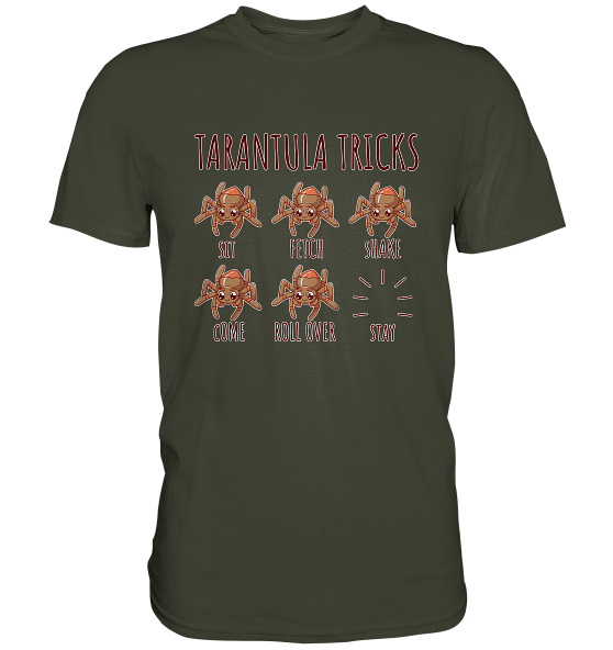 front-premium-shirt-414335-558x.png Tarantula Tricks - Sitz, Platz, bleib! - Premium Shirt