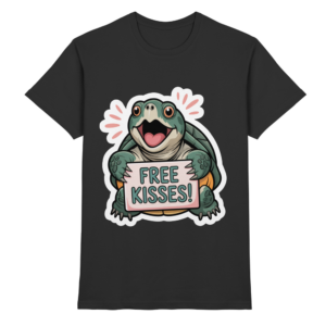 Schnappschildkröte 'Free Kisses!' - Premium Shirt Unisex/Herren