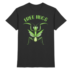 front-premium-shirt-black-368-ba78-1000x.png 'Free Hugs' - Gottesanbeterin - Premium Shirt Unisex/Herren