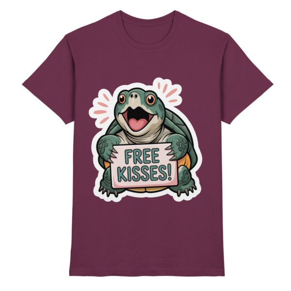 Schnappschildkröte 'Free Kisses!' - Premium Shirt Unisex/Herren