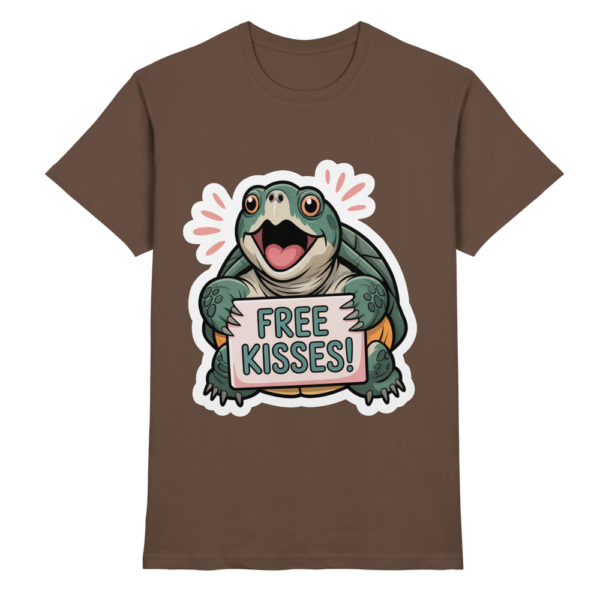 Schnappschildkröte 'Free Kisses!' - Premium Shirt Unisex/Herren