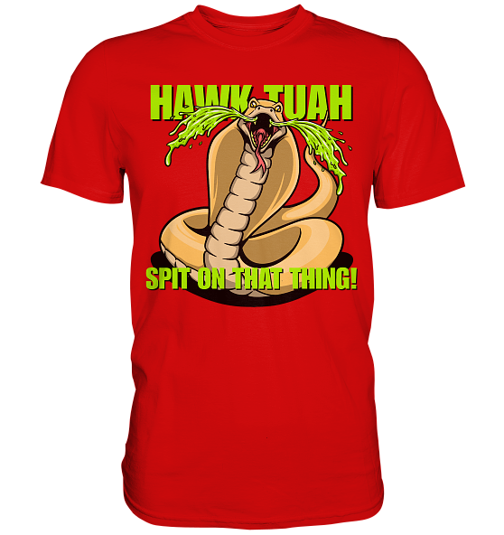 front-premium-shirt-d30b0d-558x-4.png HAWK TUAH - Spit on that thing! - YELLOW - - Premium Shirt