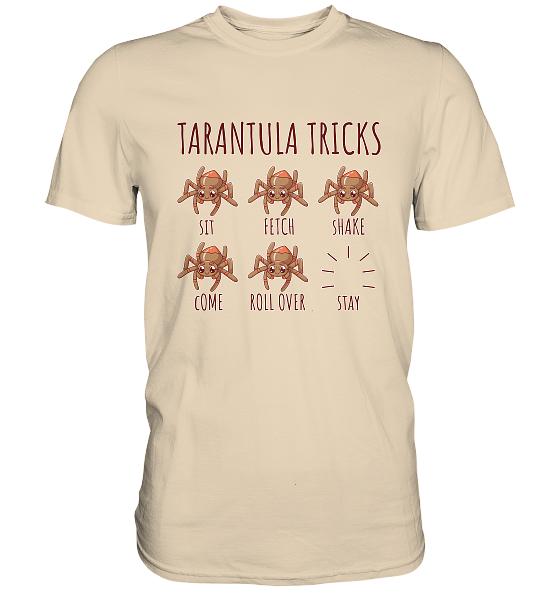 front-premium-shirt-ead8bd-558x.png Tarantula Tricks - Sitz, Platz, bleib! - Premium Shirt