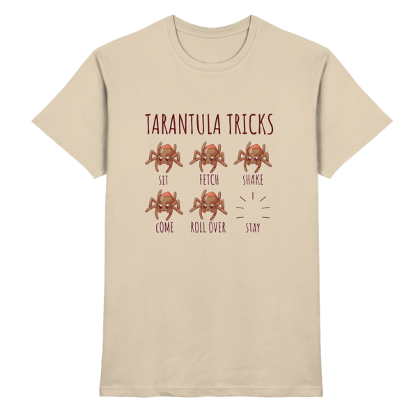 front-premium-shirt-sand-368-b9d9-1000x.png Tarantula Tricks - Sitz, Platz, bleib! - Premium Shirt