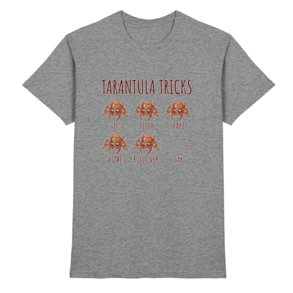 front-premium-shirt-sports-grey-meliert-368-b9d9-1000x.png Tarantula Tricks - Sitz, Platz, bleib! - Premium Shirt