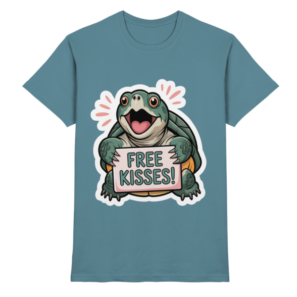 Schnappschildkröte 'Free Kisses!' - Premium Shirt Unisex/Herren