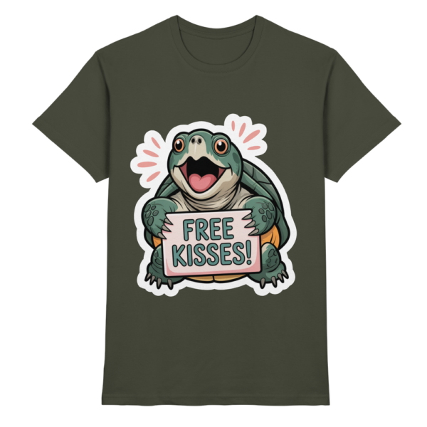 Schnappschildkröte 'Free Kisses!' - Premium Shirt Unisex/Herren