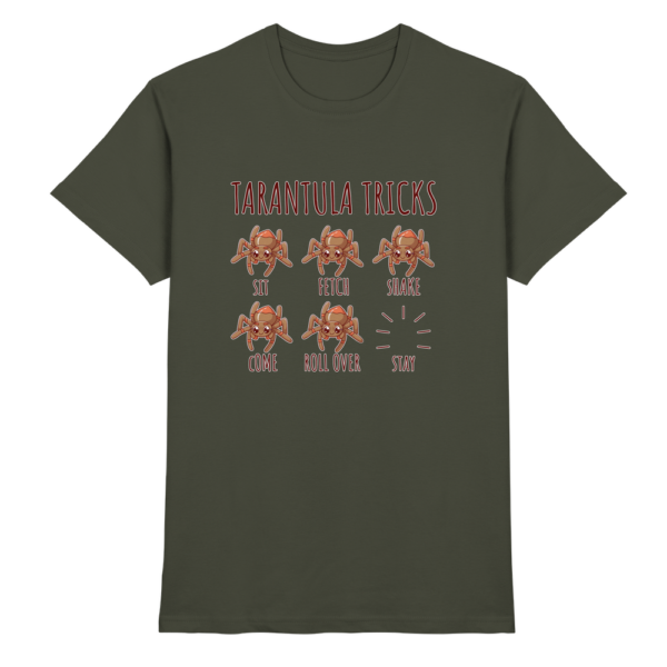 front-premium-shirt-urban-khaki-368-b9d9-1000x.png Tarantula Tricks - Sitz, Platz, bleib! - Premium Shirt