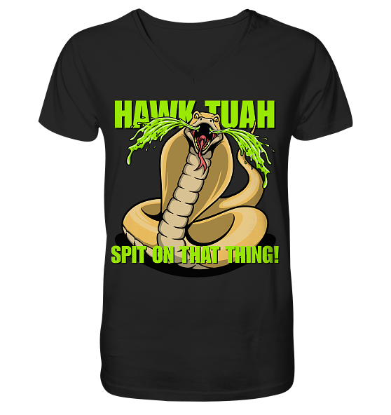 HAWK TUAH - Spit on that thing! - YELLOW - - V-Neck Shirt
