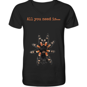 front-v-neck-shirt-272727-558x.png All you need is... tarantula - V-Neck Shirt