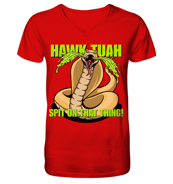 HAWK TUAH - Spit on that thing! - YELLOW - - V-Neck Shirt