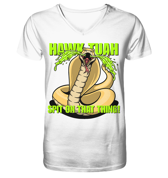 HAWK TUAH - Spit on that thing! - YELLOW - - V-Neck Shirt