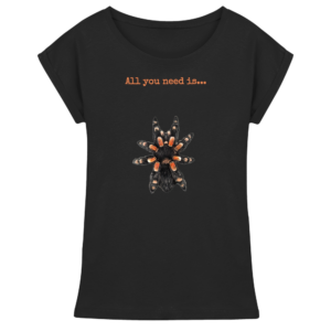 front-womens-extended-shoulder-t-shirt-black-199-c8fa-1000x.png All you need is... tarantula - Womens Extended Shoulder T-Shirt