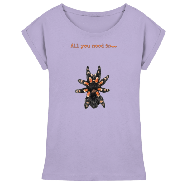 front-womens-extended-shoulder-t-shirt-lilac-199-c8fa-1000x.png All you need is... tarantula - Womens Extended Shoulder T-Shirt