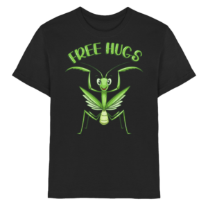 front-kids-premium-shirt-black-532-69cb-1000x.png Gottesanbeterin 'Free Hugs' - Kinder Premium Shirt