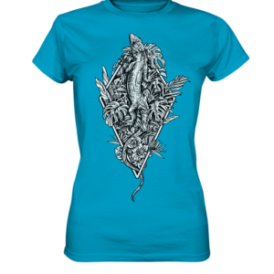 front-ladies-premium-shirt-00a0c8-558x-3.png Baumeidechse Geometric Art - Damen Premium Shirt
