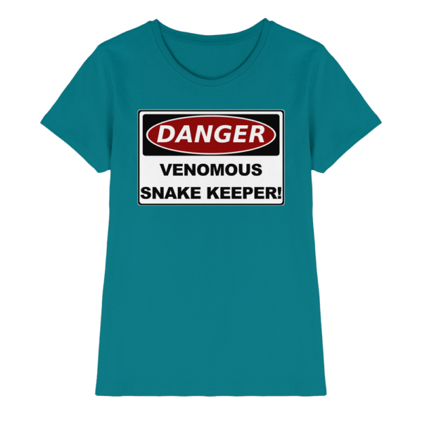 Warnschild: Danger! Venomous Snake Keeper! - Damen Premium Shirt