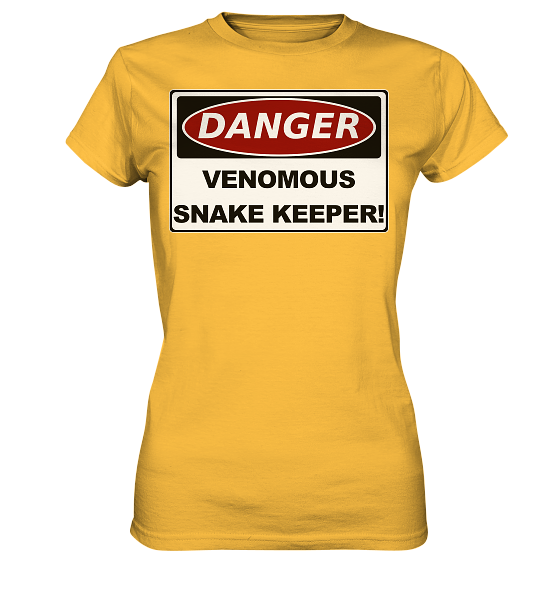 Warnschild: Danger! Venomous Snake Keeper! - Damen Premium Shirt