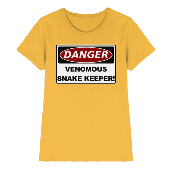 Warnschild: Danger! Venomous Snake Keeper! - Damen Premium Shirt