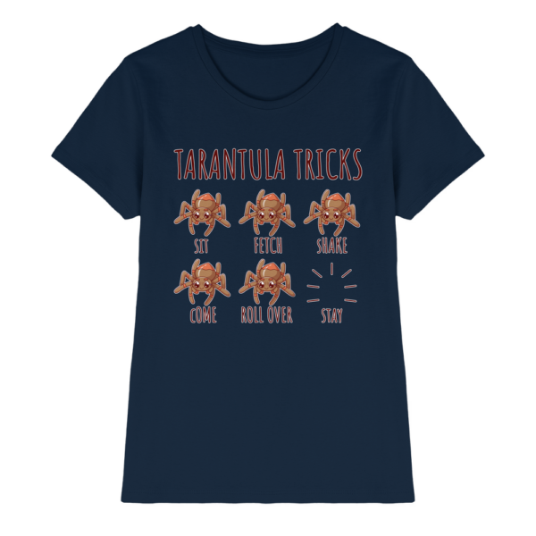 front-ladies-premium-shirt-navy-640-fe9a-1000x.png Vogelspinnen Tricks - Sitz, Platz, bleib! - Damen Premium Shirt