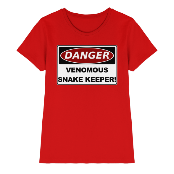 Warnschild: Danger! Venomous Snake Keeper! - Damen Premium Shirt