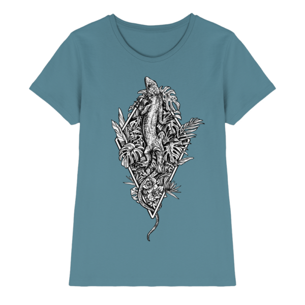 Baumeidechse Geometric Art - Damen Premium Shirt