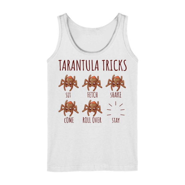 front-ladies-tank-top-white-772-a076-1000x.png Vogelspinnen Tricks - Sitz, Platz, bleib! - Damen Tank-Top