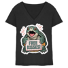 Schnappschildkröte 'Free Kisses!' - Damen V-Neck Shirt